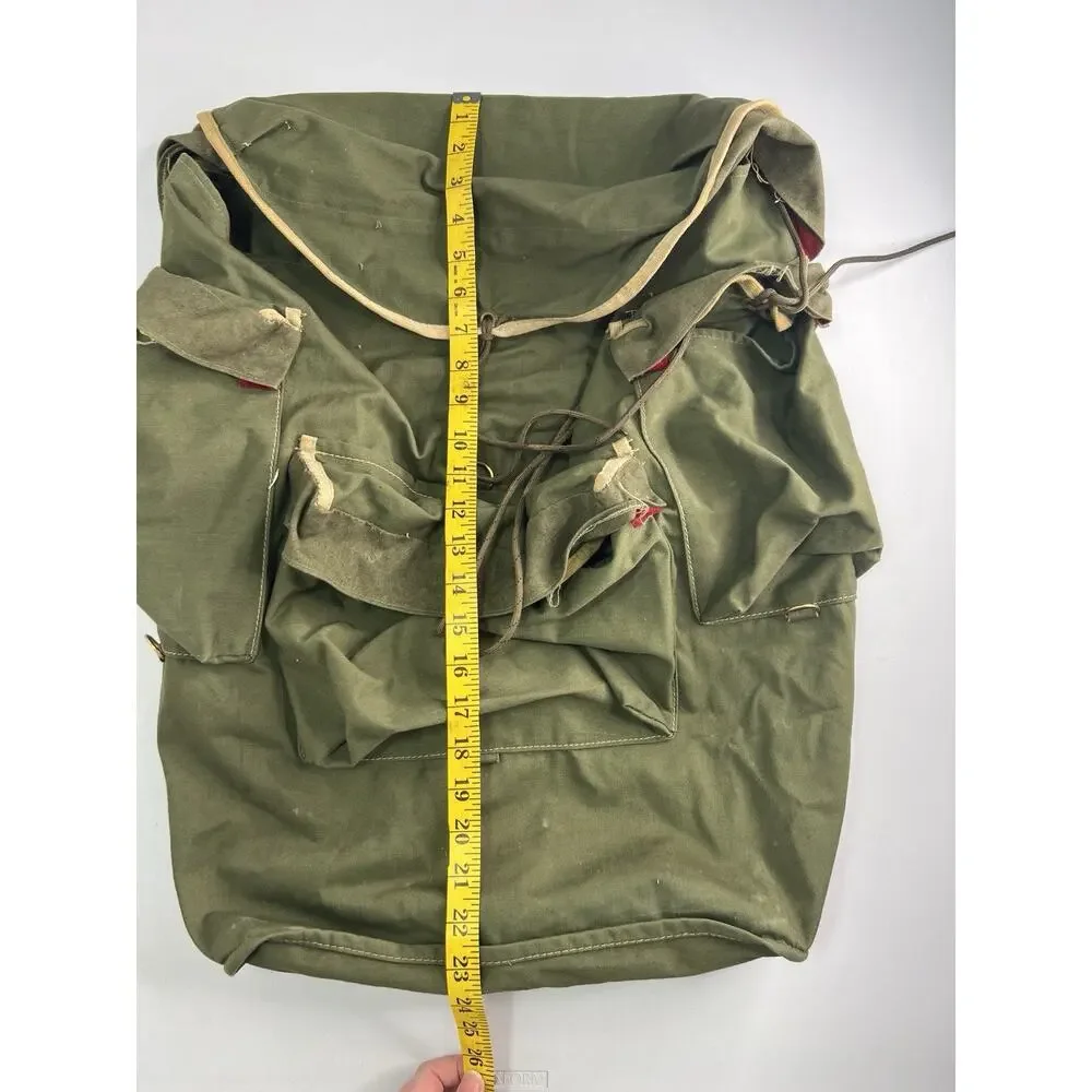 Vintage Del Campo Military Rucksack Pack Bag Olive No Straps